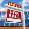 for sale sign and solar panels