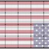 usa flag in solar cells