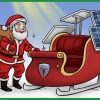 santa and tesla sleigh