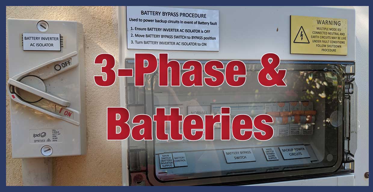 3-phase homes and solar battery systems