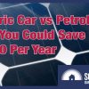 Electric car vs. petrol vehicle savings
