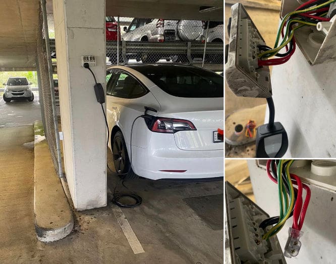EV charger being disconnected