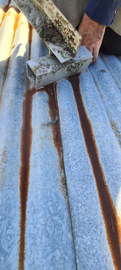 corroded roof