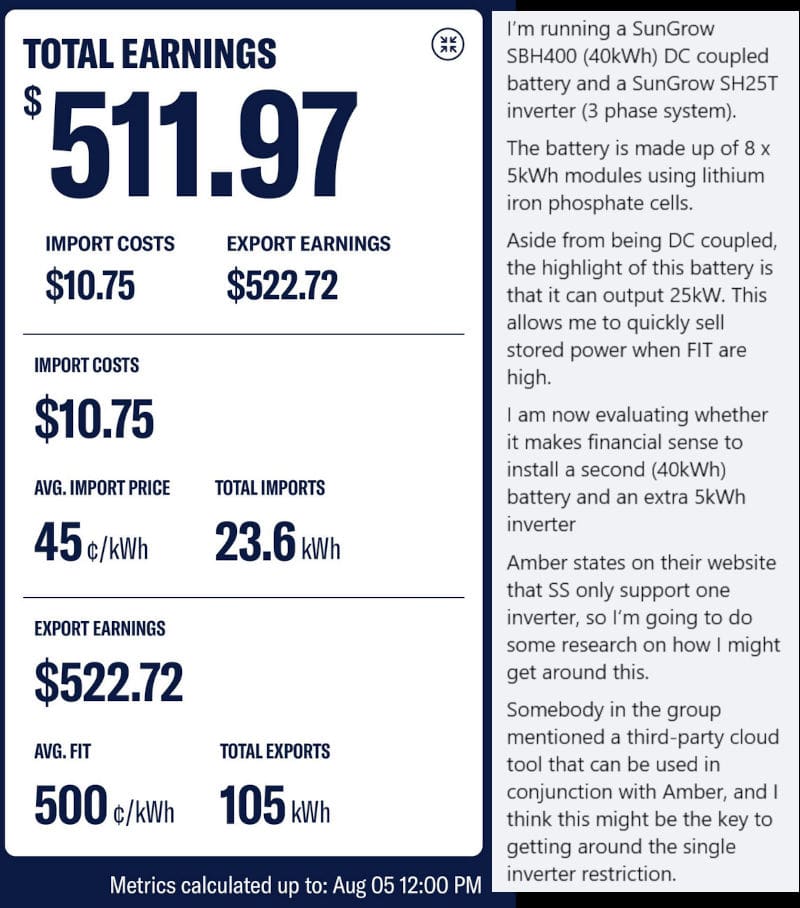 Amber electric export earnings