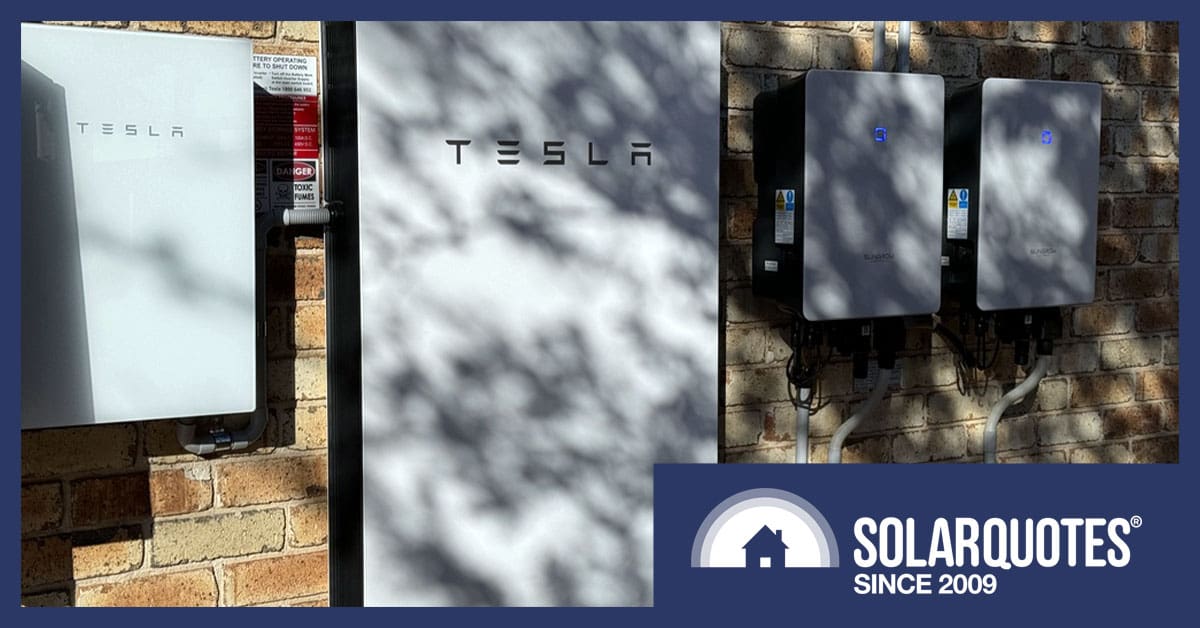 tesa powerwall, gateway and 2 sungrow inverters