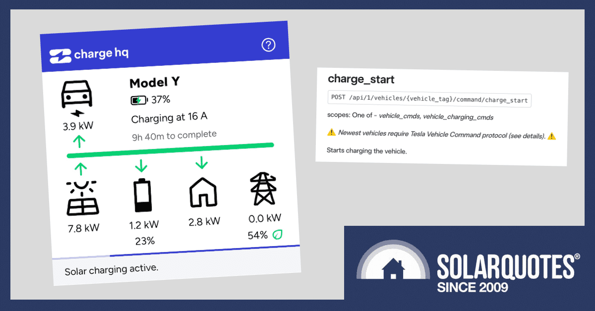 charge hq and Tesla api call