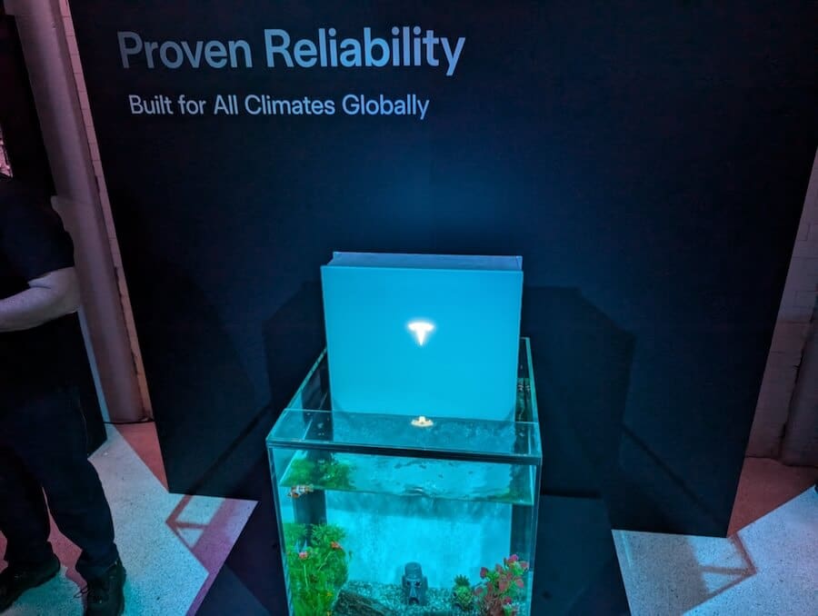 Powerwall 3 in water.