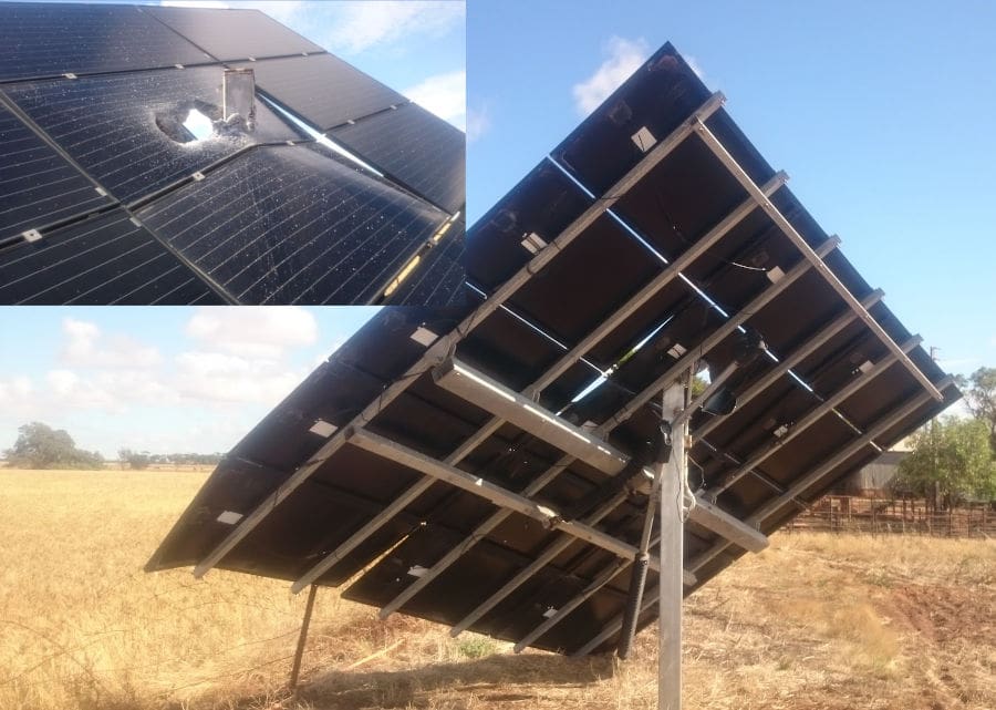 failed solar tracking array