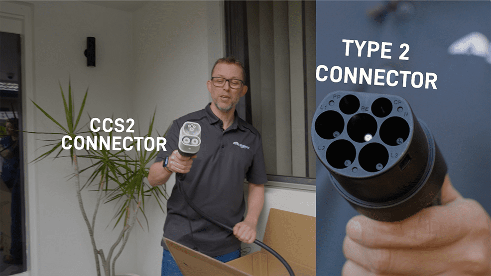 Comparing a CCS2 connector with a Type 2