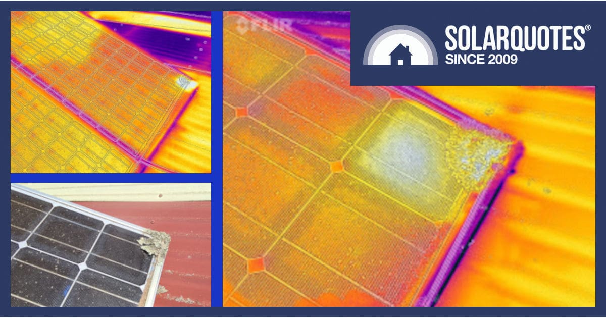 thermal image of a solar panel