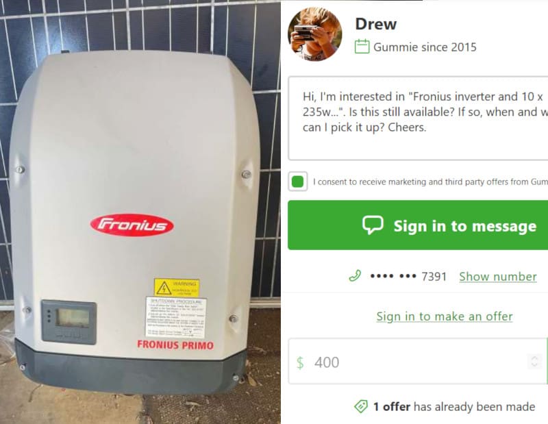 second hand Fronius solar inverter