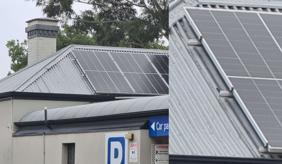 large solar panels on a small roof