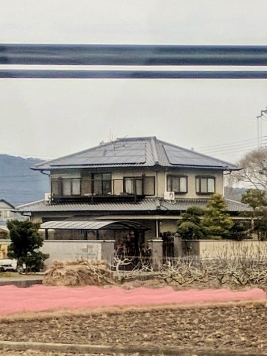 triangular solar panels in Japan