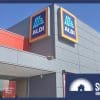 The front facade of an Aldi supermarket