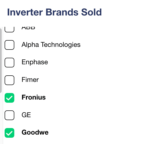 Demonstrating the brand filter