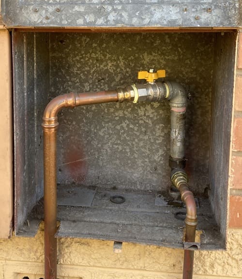 An absence of gas meter