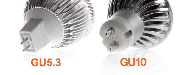 GU 5.3 and GU10 LED downlights