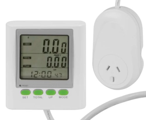 Appliance power consumption meter.